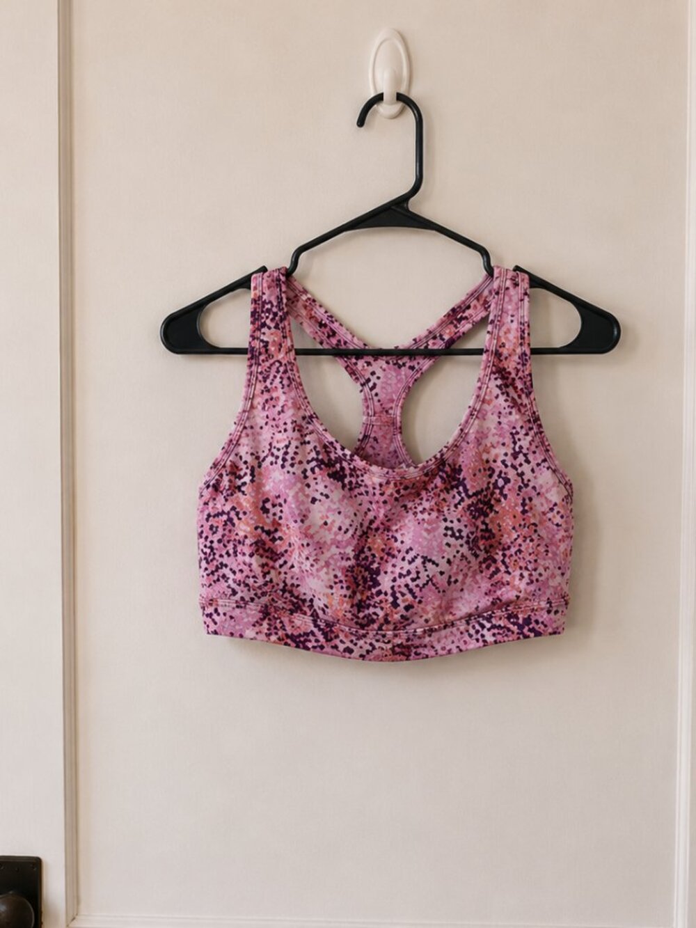 Athleta Ultimate Printed Sports Bra XL Pink Floral